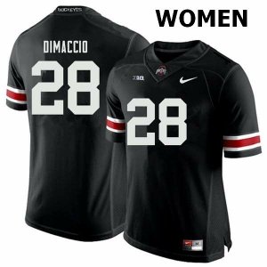 Women's Ohio State Buckeyes #28 Dominic DiMaccio Black Nike NCAA College Football Jersey For Fans FOH1544XZ